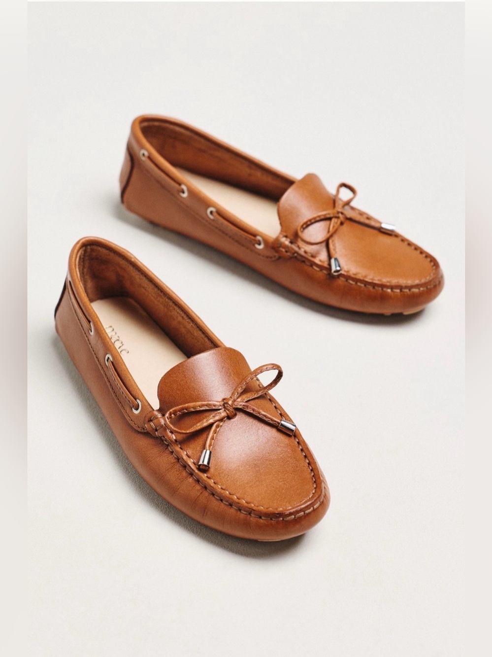 Anthropologie Maeve Bow Driving Moccasins